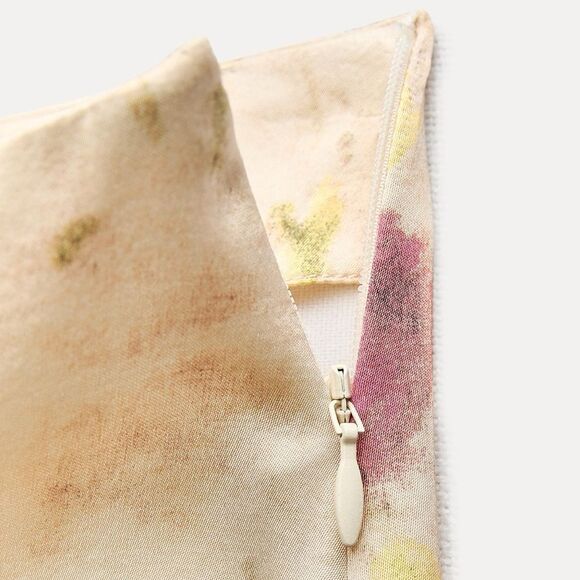 ZARA ZW COLLECTION SHEER FLORAL MIDI SKIRT - Picture 9 of 10